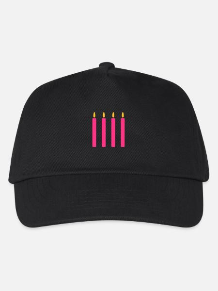 4 candles / / four / / fourth birthday / / fourth - Kids’ Baseball Cap - black