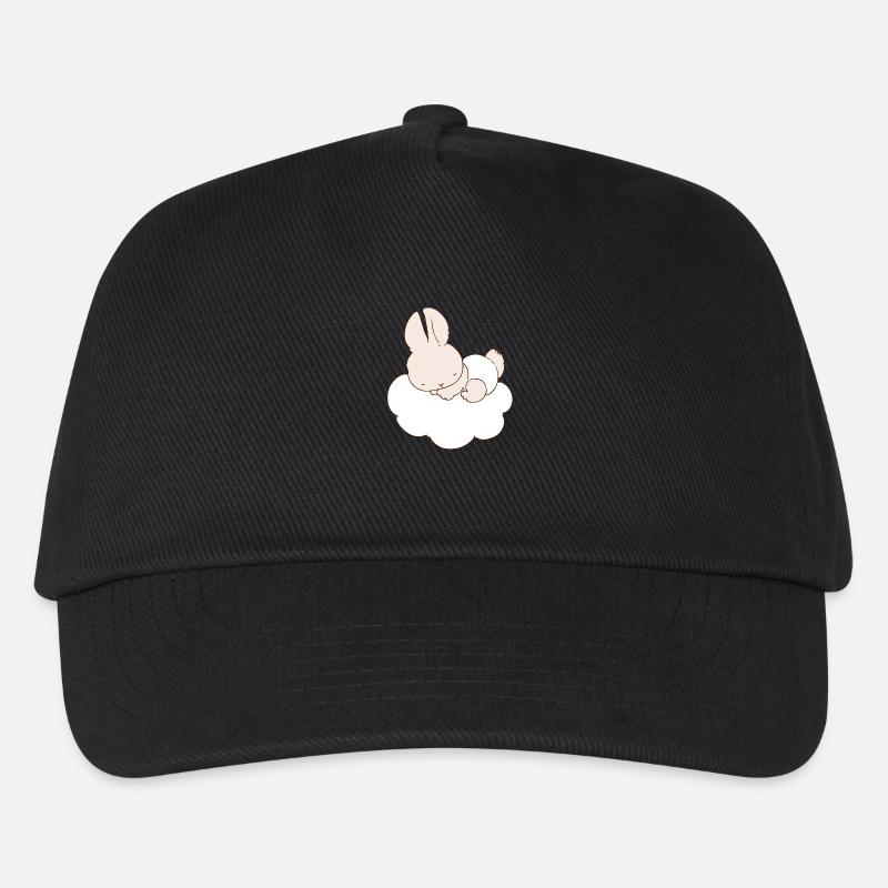 Lapin de bébé dormir sur un nuage - Casquette de baseball Enfant - noir