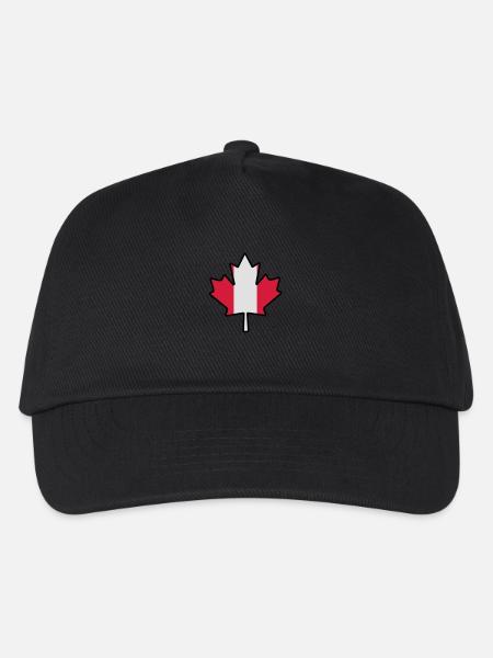 Canada leaf - Kinder Basecap - Schwarz