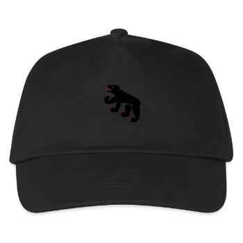 Zeichnung einer Bär ensymbolflagge Bern Schweiz - Kinder Basecap - Schwarz - Vorne