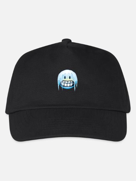 Smiley Glossy Frozen - Kinder Basecap - Schwarz