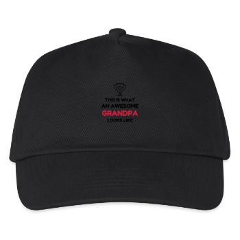 Grandpa Grandad Grandfather Family Baby Funny - Kids’ Baseball Cap - black - Front