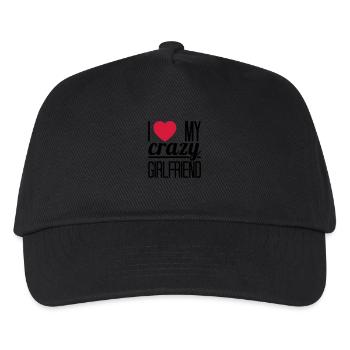 I love my crazy Girlfriend - Kinder Basecap - Schwarz - Vorne