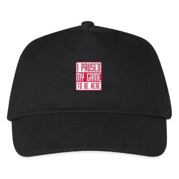 logo I paused my game to be - Kids’ Baseball Cap - black - Front