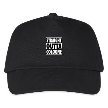 Straight outta COLOGNE – Köln Kölle Dom Veedel - Kinder Basecap - Schwarz - Vorne