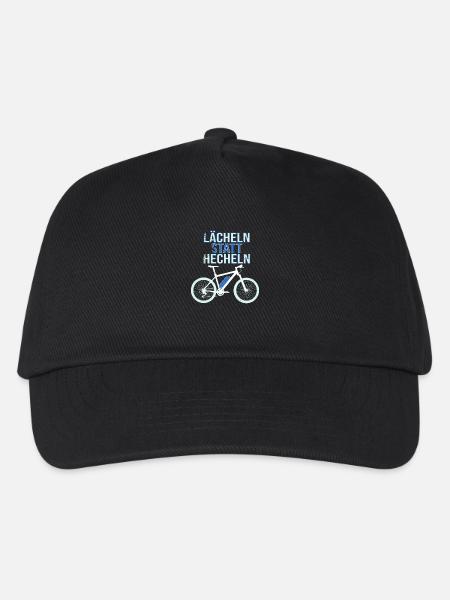 E-Bike - LÄCHELN statt HECHELN - Kinder Basecap - Schwarz