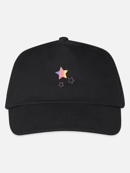 Rainbow Stars - Kids’ Baseball Cap - black