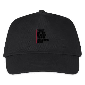 I m not arguing - Kids’ Baseball Cap - black - Front