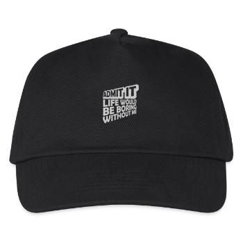 boring life without me - Kids’ Baseball Cap - black - Front