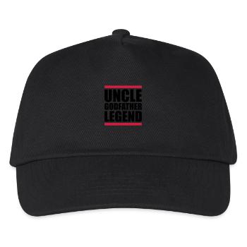 Uncle Godfather Legend Quote - Kids’ Baseball Cap - black - Front