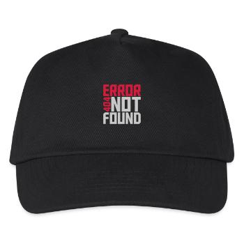 Error 404 not found - Kids’ Baseball Cap - black - Front