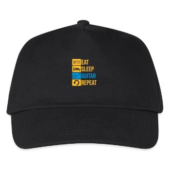 Repeat playing guitar daily - Kids’ Baseball Cap - black - Front