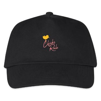 Chicks Rule mignon petit oiseau - Casquette de baseball Enfant - noir - Devant