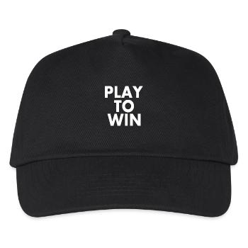 Play to win - Kids’ Baseball Cap - black - Front