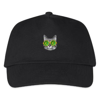 Katzengeldbrille - Kinder Basecap - Schwarz - Vorne