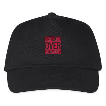 discipline over motivation quote - Kids’ Baseball Cap - black - Front