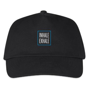 inhale exhale yoga quote - Kids’ Baseball Cap - black - Front