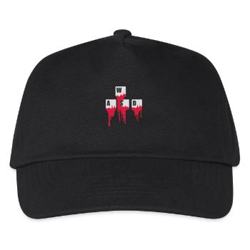 Touches du clavier de l’ordinateur WASD - Casquette de baseball Enfant - noir - Devant