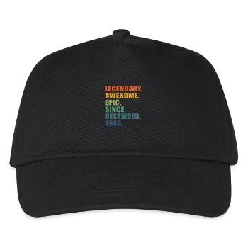 80e anniversaire, décembre 1943, 80e anniversaire - Casquette de baseball Enfant - noir - Devant