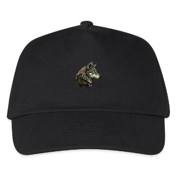 Le loup gris - Casquette de baseball Enfant - noir - Devant