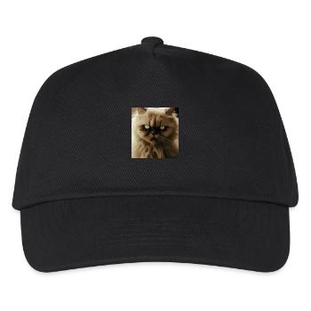 Perserkatze Negan als Vampir - Kinder Basecap - Schwarz - Vorne