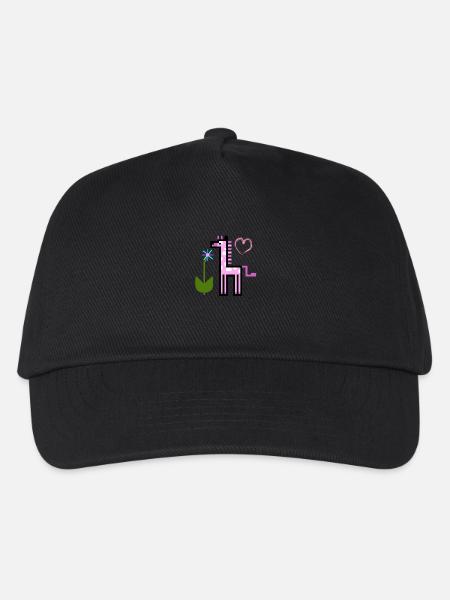 GiraffePink - Kinder Basecap - Schwarz