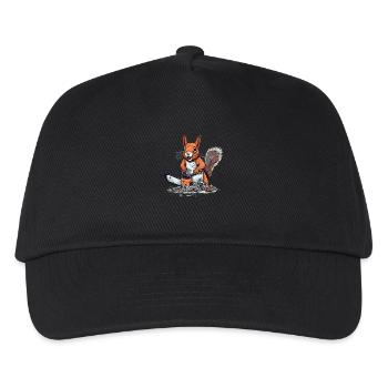 Squi das beschneidende Eichhörnchen - Kinder Basecap - Schwarz - Vorne