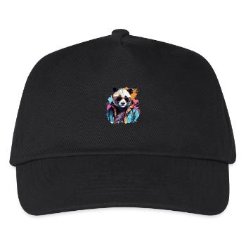 Rogue Panda. Graffiti-style design. - Kids’ Baseball Cap - black - Front