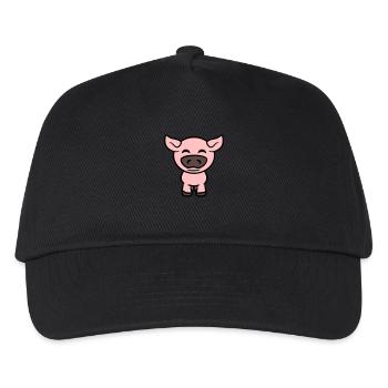 Petit Cochon Mignon Cochon Animal Amour - Casquette de baseball Enfant - noir - Devant