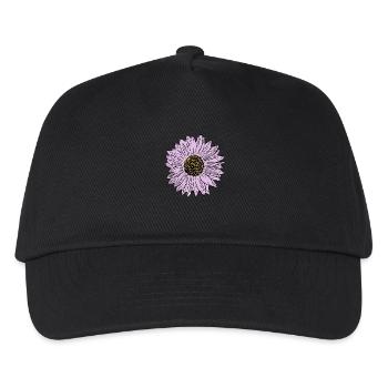 Blume pastell Blume Blumen pastell Blumen flieder - Kinder Basecap - Schwarz - Vorne