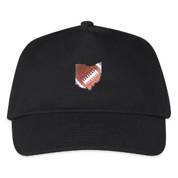 Ohio (USA) | echter Football | Landkarte - Kinder Basecap - Schwarz - Vorne