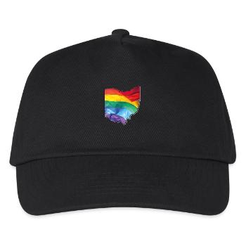 Ohio (USA) | echte Flagge | LGBTQIA+ - Kinder Basecap - Schwarz - Vorne