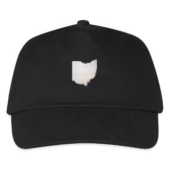 Ohio (USA) | echter Volleyball | Landkarte - Kinder Basecap - Schwarz - Vorne