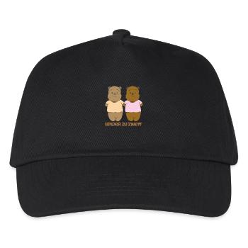 Bear pair always in pairs - Kids’ Baseball Cap - black - Front