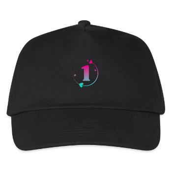 1st Birthday Colorful Heart Circle - Kids’ Baseball Cap - black - Front