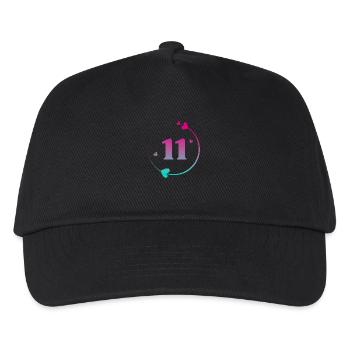 11th Birthday Colorful Heart Circle - Kids’ Baseball Cap - black - Front