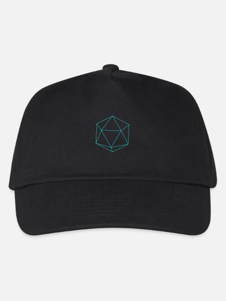 icosaèdre turquoise - Casquette de baseball Enfant - noir