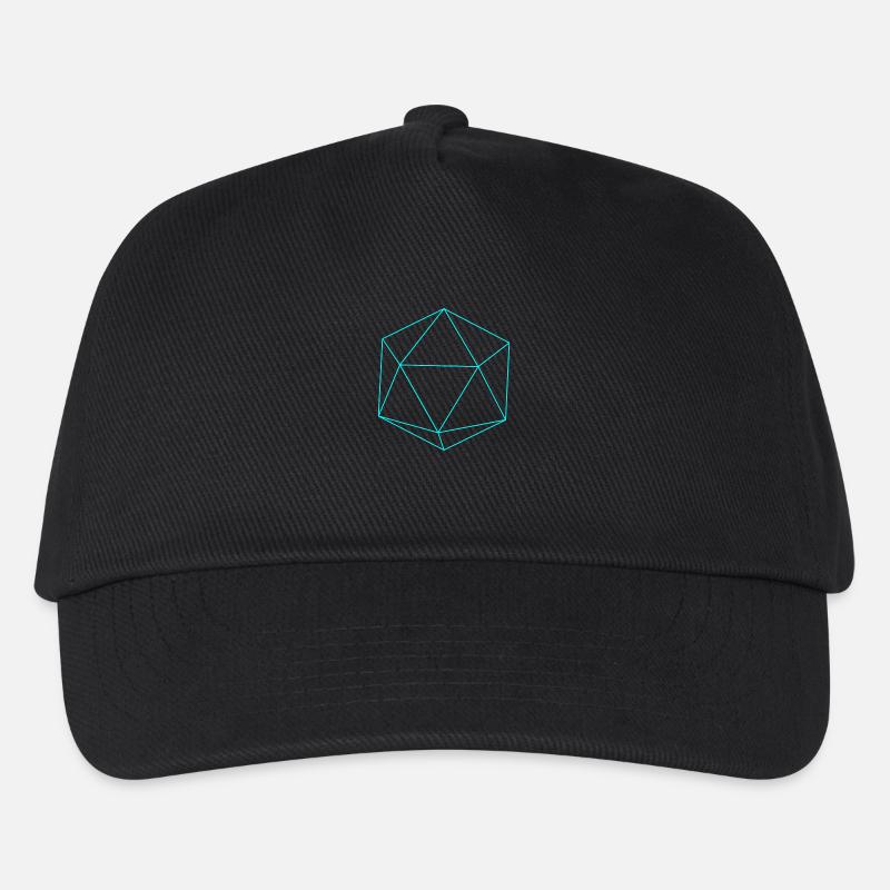icosaèdre turquoise - Casquette de baseball Enfant - noir