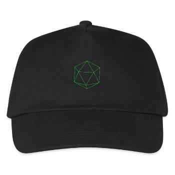 icosaèdre vert - Casquette de baseball Enfant - noir - Devant
