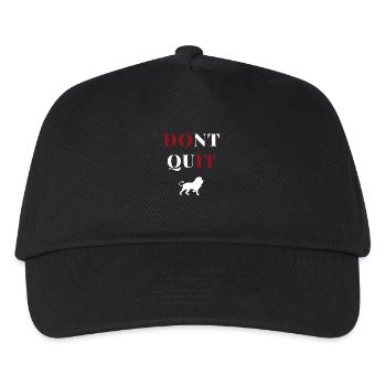 don't quit lion heart - Kids’ Baseball Cap - black - Front