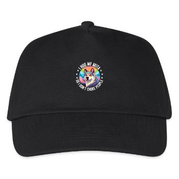 I Hug My Akita So I Dont Choke People - Kids’ Baseball Cap - black - Front