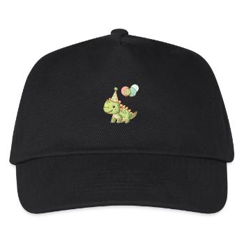 Dinosaur stegosaurus birthday baby - Kids’ Baseball Cap - black - Front