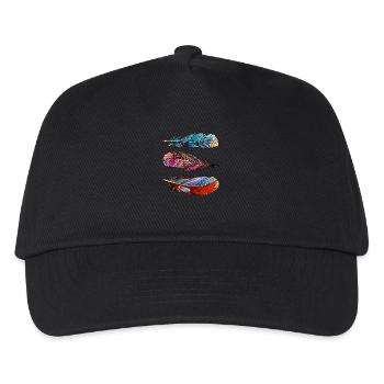 Feder - Kinder Basecap - Schwarz - Vorne
