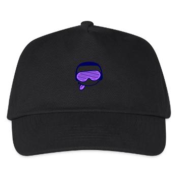 DJ Fun Face Sticks Tongue Out Party Music Fun - Kids’ Baseball Cap - black - Front