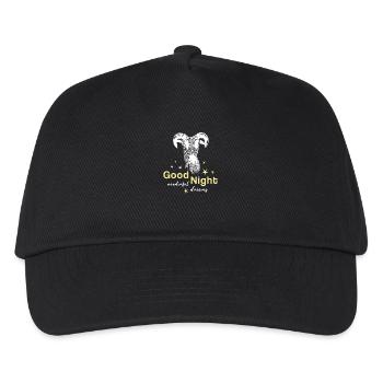 schaffbock good night Sheep Sleep Shirt - Kids’ Baseball Cap - black - Front