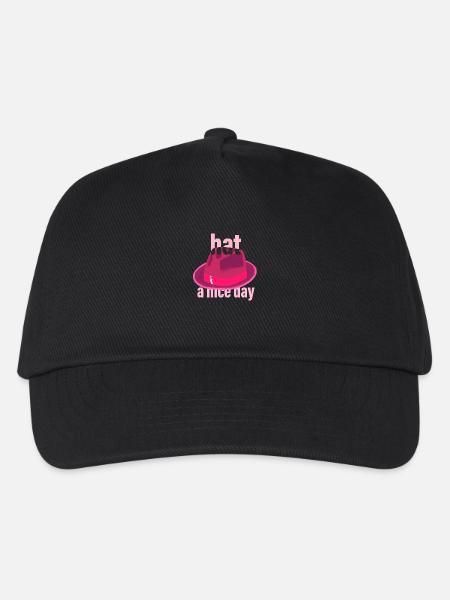 Hat a Nice Day - Kids’ Baseball Cap - black