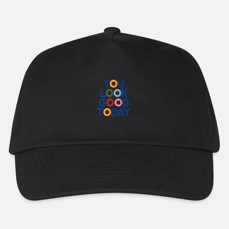 Du siehst heute gut aus bestickt - Kinder Basecap - Schwarz