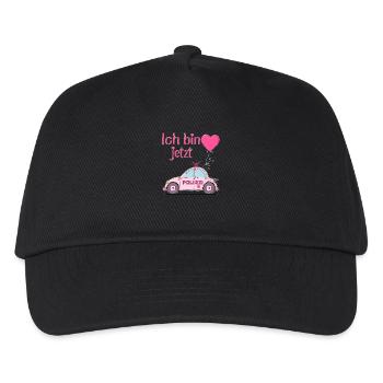 Polizeiauto Ich bin jetzt Geburtstag Rosa - Kinder Basecap - Schwarz - Vorne