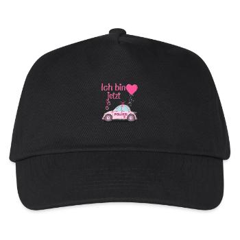 Polizeiauto Ich bin jetzt Geburtstag Rosa - Kinder Basecap - Schwarz - Vorne