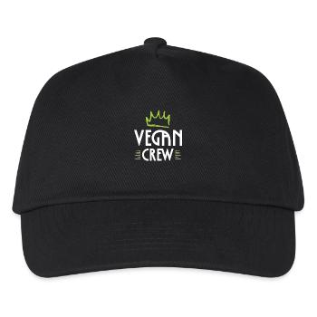 Vegan Crew - Kinder Basecap - Schwarz - Vorne